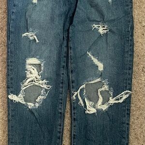 Old Navy Women’s Distressed Skinny Jeans - Dark Blue